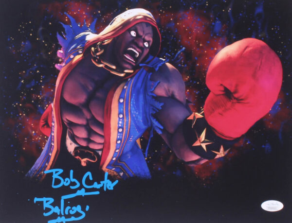 Verified Insignia Authentic Autographed Street Fighter Bob Carter Balrog Photo